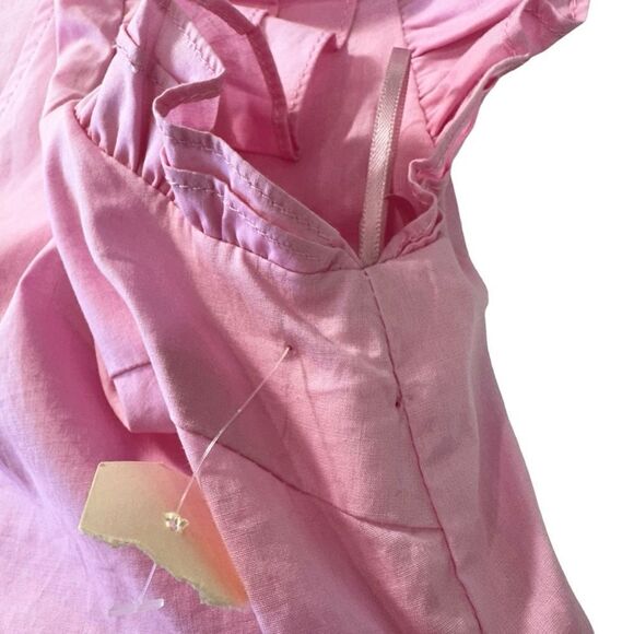 Papermoon Pink Tiered Babydoll Mini Dress, Small - Picture 9 of 11